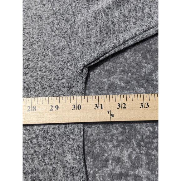 Cacique Tunic Top Women 28 Gray Heather Crossover V-Neckline Hi Low Hem Soft P12 - Picture 9 of 11